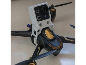 macchina fotografica di azione monte hubsan h501s fusion 360 file rc i veicoli autodesk adattatore fotocamera diydrone diydrones drone racing fusion360 3d print model - Mito3D