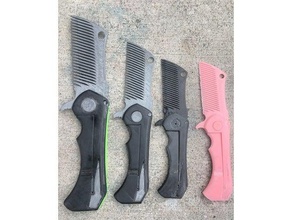 tasca flipper pettine coltello famiglia lama coltelli rad 3d print model - Mito3D