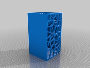 voronoi cube decor cubo envase lamp lampara rectangular 3d print model - Mito3D