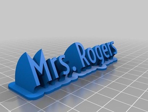 meine angepasste geschwungene Typenschild &ndash 2 Linien Schriftarten remix4 Zeichen logos 3d print model - Mito3D