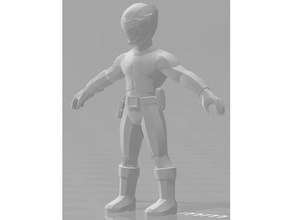 megaforce schwarz ranger - Spielzeug Spiele cosplay Figur power rangers 3d print model - Mito3D