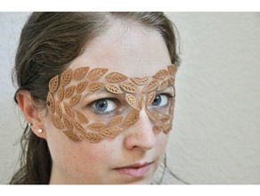 leaf masquerade mask costume halloween instructables nature 3d print model - Mito3D