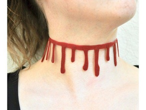 slit neck chokers jewelry creepy gory halloween necklace 3d print model - Mito3D