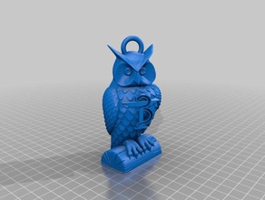 llavero hibou animaux 3d print model - Mito3D