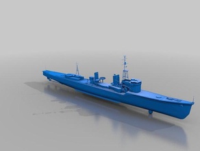 Kriegsschiff harakaze 110 Fahrzeuge destroyer Welt der Kriegsschiffe 3d print model - Mito3D