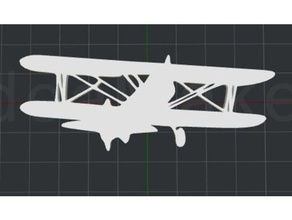 biplane 2d wall art 3d print model - Mito3D