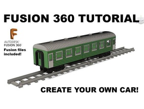 la voiture du train tutoriel fusion 360 système d'exploitation de chemin fer l'ingénierie modèle openrailway 3d print model - Mito3D