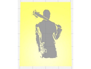 walking dead stencil vol3 set di sei 2d art ezechiele negan zombie 3d print model - Mito3D