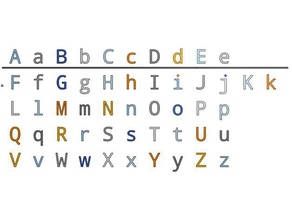 Buchstaben 20 mm Größenänderung Skalierung-Fixierung Zeichen logos Brief Positionierung 3d-Buchstaben 3d-Schrift Schriften Fixierung 3d print model - Mito3D