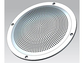 haut-parleur couvercle de 120mm l'audio amp le bricolage grill la maison protection l' protecteur speker 3d print model - Mito3D