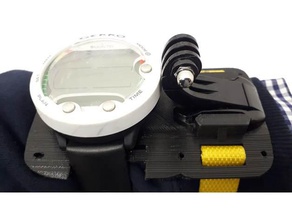 gopro wrist mount scuba diving camera hero 4 3d print model - Mito3D