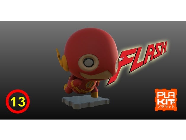 dc flash brinquedos jogos animação barry allen quadrinhos comics justiça league plakit purakito toymaker tv mostrar 3D print model - Mito3D
