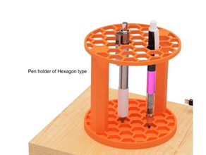 pen holder hexagon type gadgets 3d print model - Mito3D