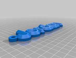 il mio nome personalizzato portachiavi organizzazione 3d print model - Mito3D