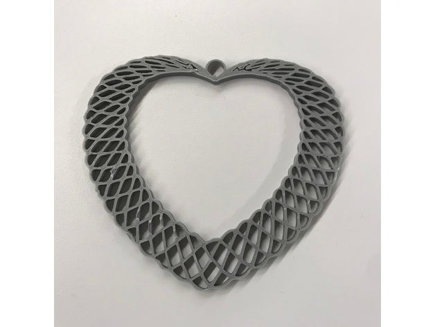 heart pendant accessories cosine wave equation math necklace pendent polar 3D print model - Mito3D