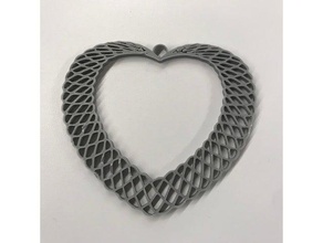 pendente cuore accessori coseno onda equazione per la matematica collana pendent polar 3d print model - Mito3D