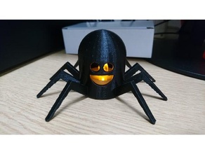 happy tea light spider decor 3d print model - Mito3D