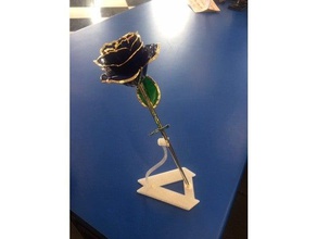einzelne rose stand Dekor Blume Blumen 3d print model - Mito3D