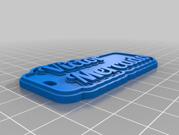 v&iacutector mercado tag de porta-chaves chaveiros personalizado 3D print model - Mito3D