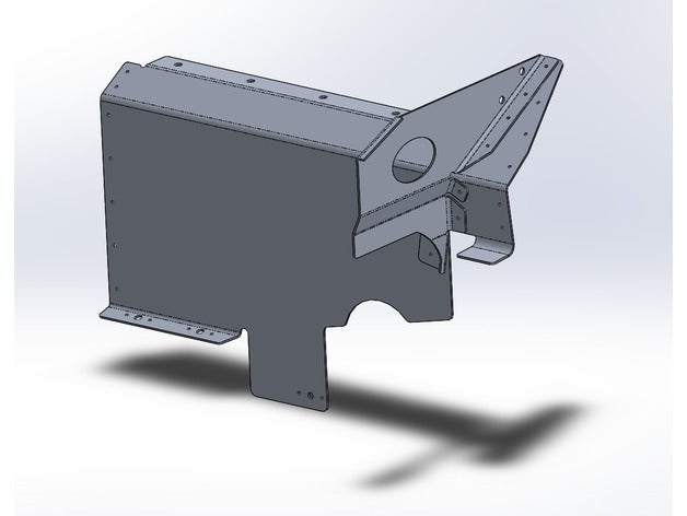 b55 baron io-470-l baffle under air box aluminium parts other 3D print model - Mito3D