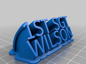 1st sgt 2 signs logos customized 3d print model - Mito3D