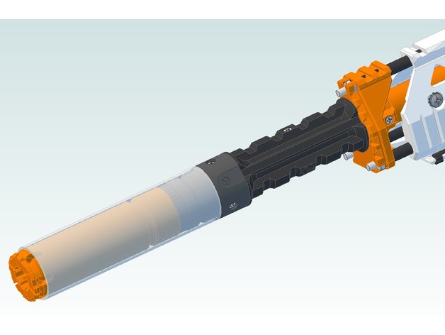 caliburn 18-Zoll-Lauf Schnauze Abstandshalter - Spielzeug Spiele nerf 3D print model - Mito3D