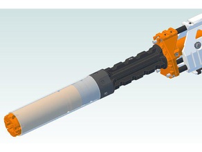 caliburn de 18 polegadas barril focinho espaçadores brinquedos jogos nerf 3d print model - Mito3D