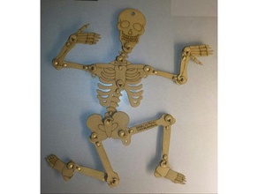 lasercut esqueleto articulado decoración de halloween inkscape kraftplex 3d print model - Mito3D