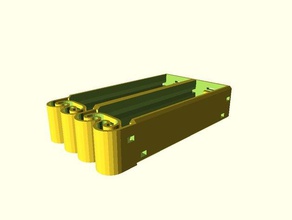 serielle beugen Sie der Batterie-Halter Elektronik 3d print model - Mito3D