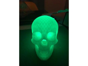 halloween skull parlayan gözler elektronik pil cr2032 dekorasyon insan kafatası led şeffaf 3d print model - Mito3D