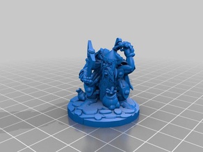 dwarf-axe 3d printing 28mm dungeons dragons fantasy mini miniature miniatures pathfinder rpg tabletop 3d print model - Mito3D