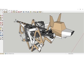 robot dog robotics aibo corgi sony strandbeest 3d print model - Mito3D