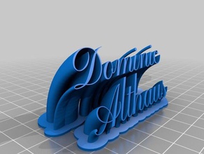 name plate script font office customized 3d print model - Mito3D