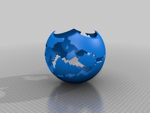 my customized stereographic projection revised math art 3d print model - Mito3D
