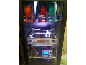 filament spool holder box quick change 3d printer accessories 3d print model - Mito3D