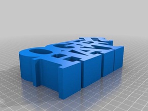 meu personalizados variável word escultura roger that1 logotipo esculturas 3d print model - Mito3D