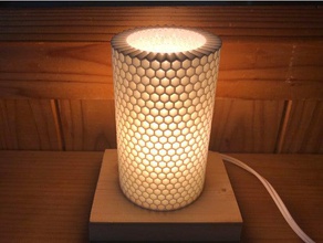 small honeycomb lamp shade remix decor lampshade led light 3d print model - Mito3D