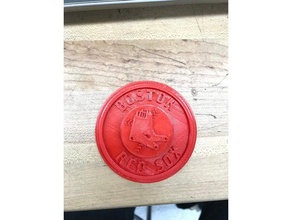 les red sox de logo 2d art baseball boston 3d print model - Mito3D