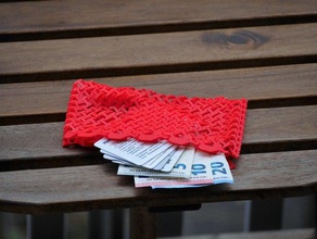 cotte de mailles portefeuille d'impression unique accessoires sac chainmaille tissu textile 3d print model - Mito3D