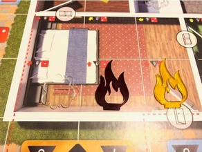 com um ponto de inflamação resgate incêndio fogo, fumaça tokens brinquedo jogo acessórios 3d print model - Mito3D