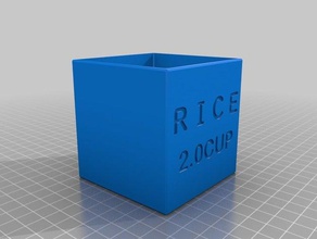 raic2cup cocina de comedor taza medir arroz olla 3d print model - Mito3D