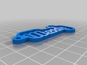 moody keychains customized 3d print model - Mito3D