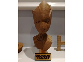 teen groot bust base props avengers do not want marvel universe no more groots 3d print model - Mito3D