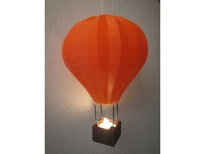 Teelichthalter Heißluftballon Dekor 3d print model - Mito3D