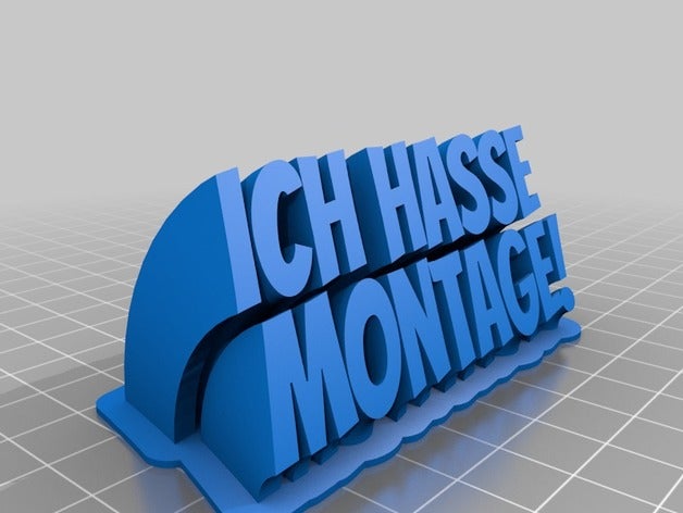 ich hasse montage office angepasst 3D print model - Mito3D