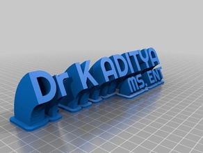 bro name plate office customized 3d print model - Mito3D
