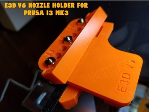 e3d v6 nozzle holder prusa i3 mk3 printer accessories accessory 3d print model - Mito3D