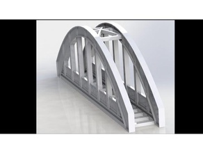 pont de train des bâtiments les structures bogenbruecke modèle 3d print model - Mito3D