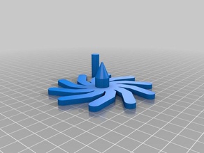 mi personalizados de girar la flor parte superior mecánica juguetes 3d print model - Mito3D