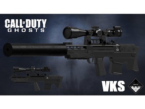 cod ghosts vks props call duty cosplay prop weapon game gun guns rifle sniper 3d print model - Mito3D